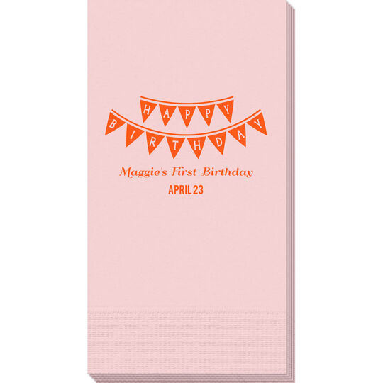 Birthday Banner Guest Towels